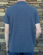 Southern Proper Navy Striped Polo