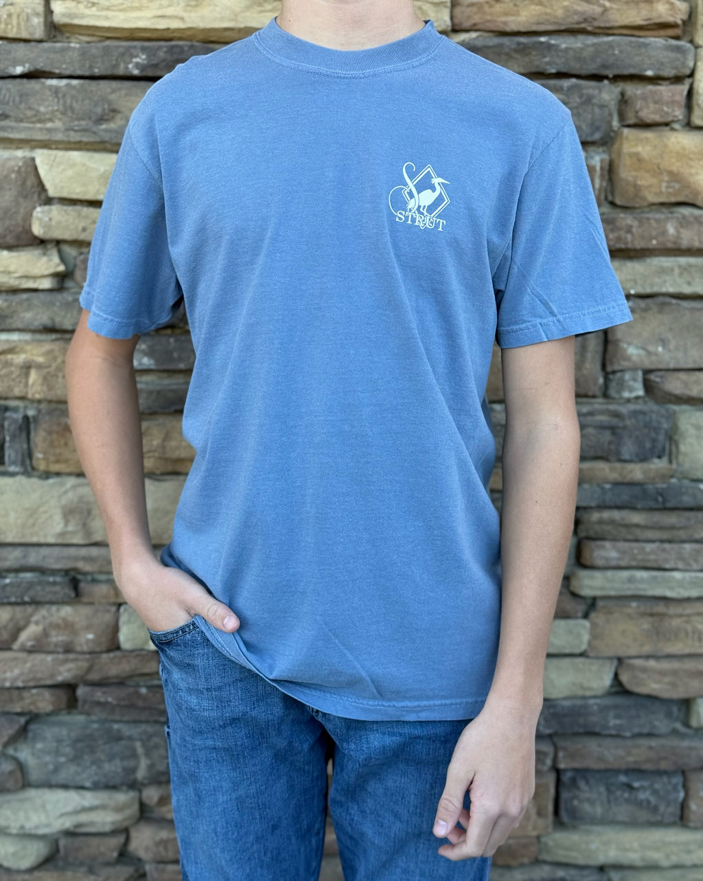 Southern Strut Marsh dog with ducks tee