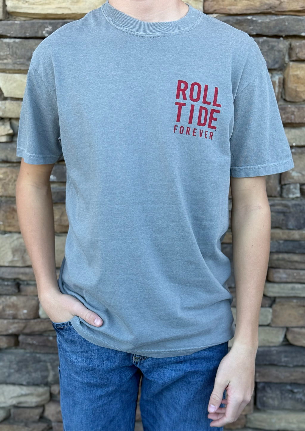 Alabama roll tide grey tee