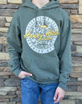 Honey Hole heather military green hoodie