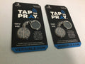 Tap to pray river rock key chain