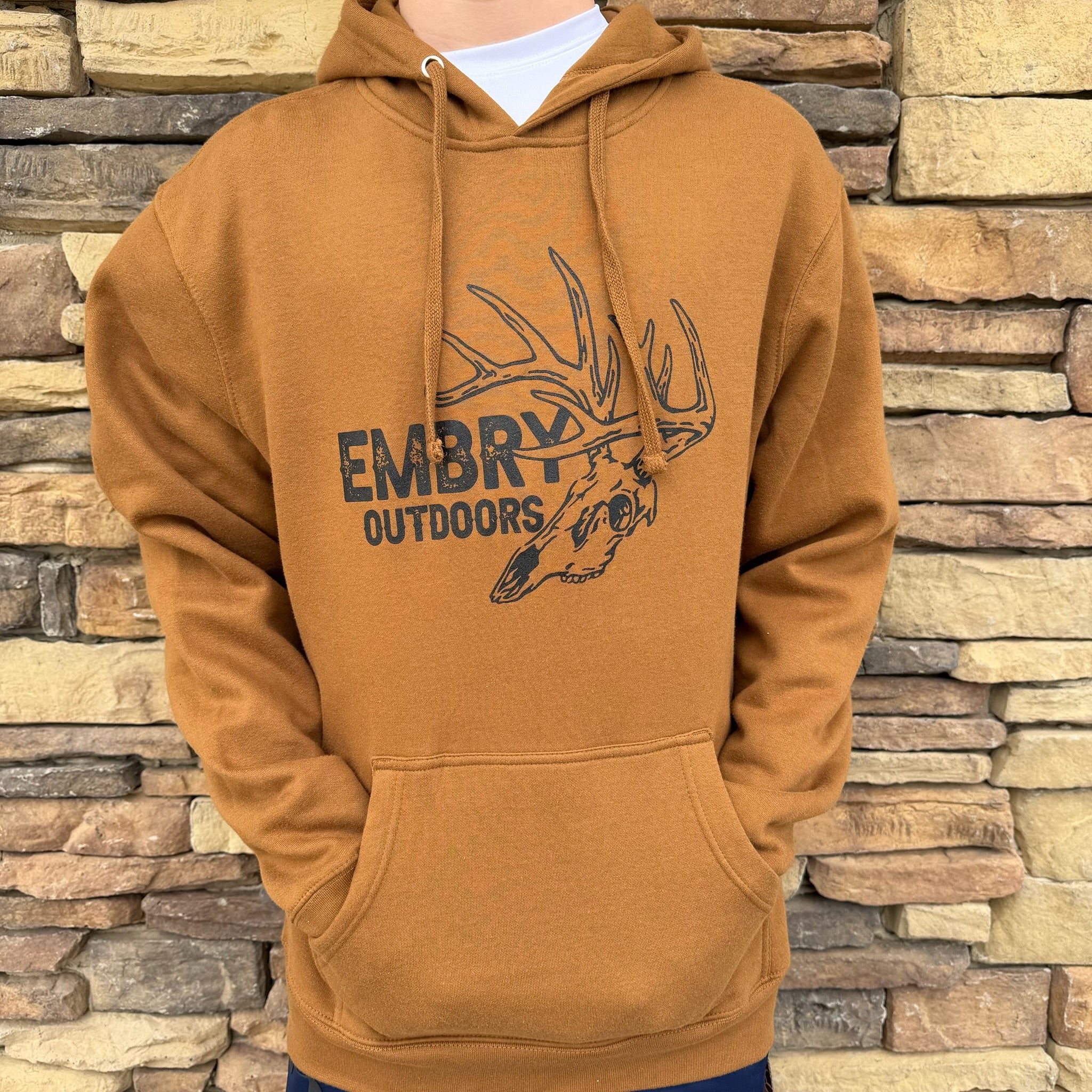 Embry Tan Deer Skull Hoodie