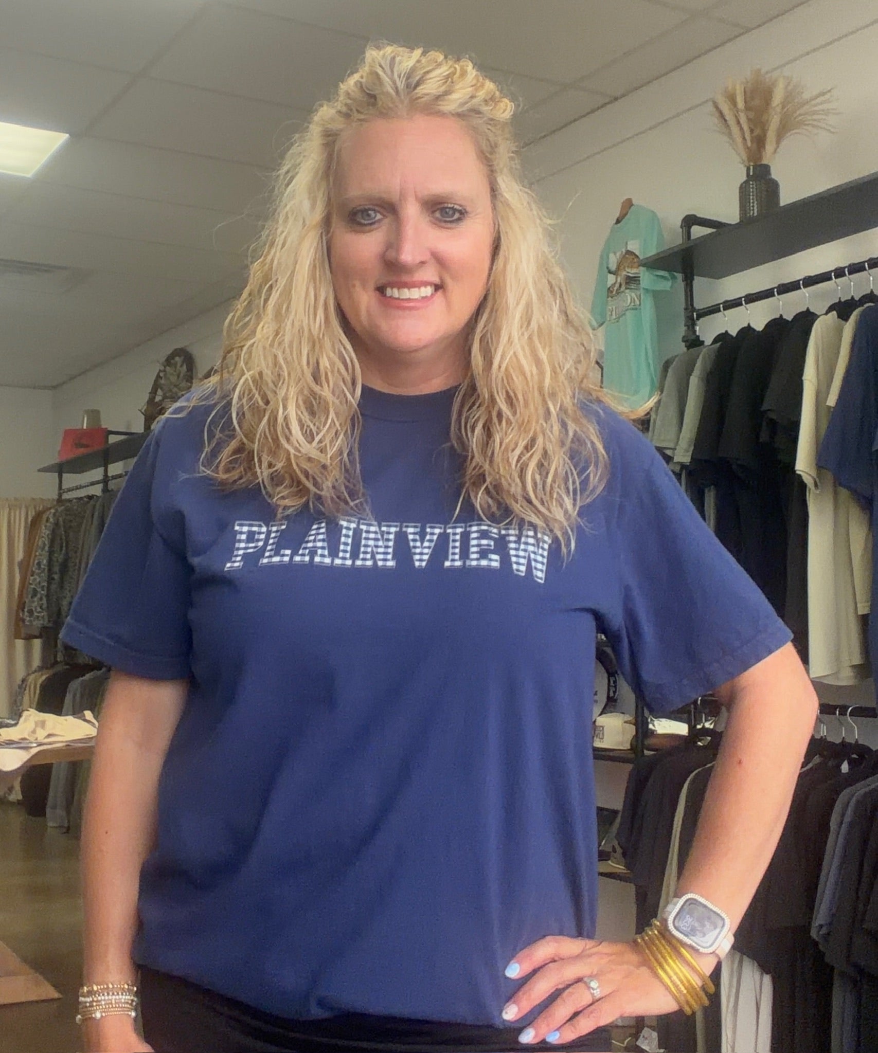 Plainview gingham tee