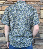 Roost backwoods camo button down shirt