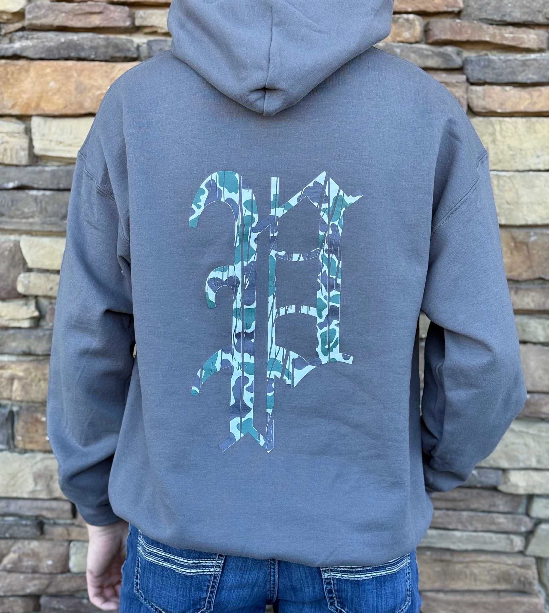 Plainview Camo Dark Grey Hoodie