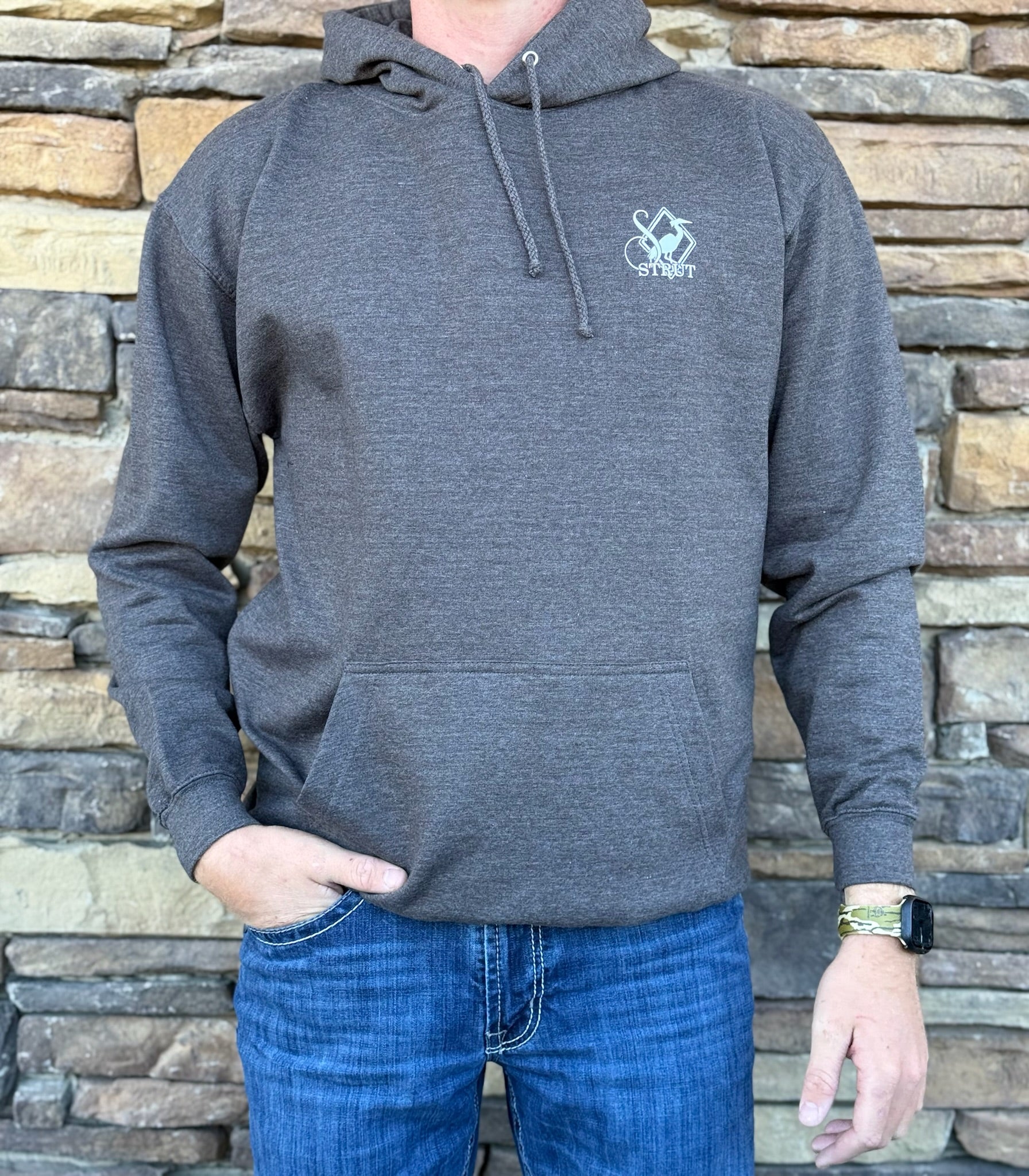 Southern Strut Camo Lab Hoodie Dark Grey