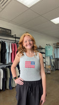 Zenana flag tank top