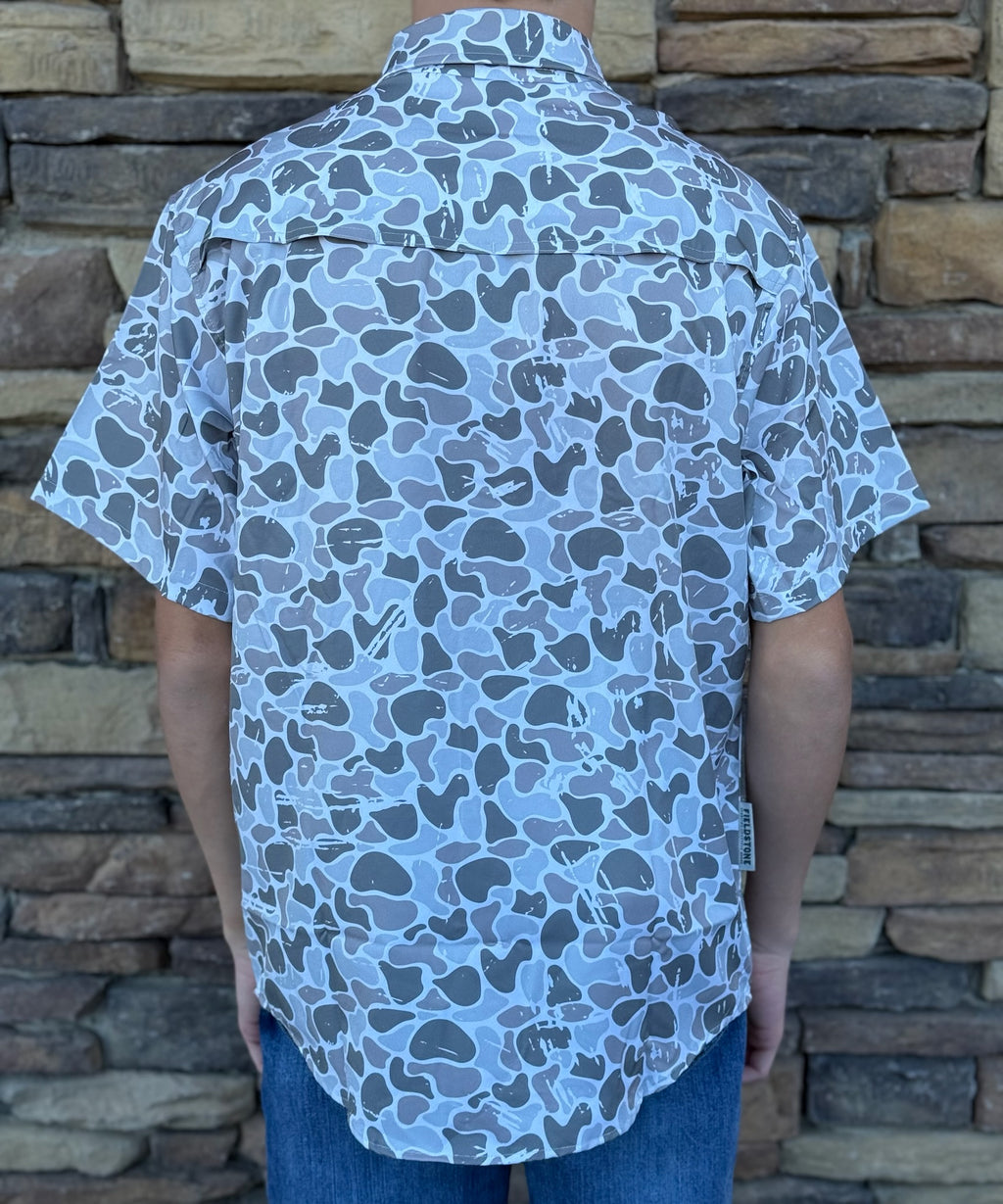 Fieldstone marsh camo button down