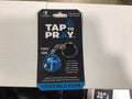 Tap to pray light blue key chain