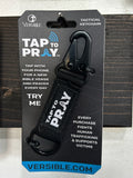 Tap to Pray Black Carabiner Keychain