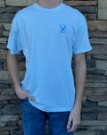 Southern strut  light blue lab tee