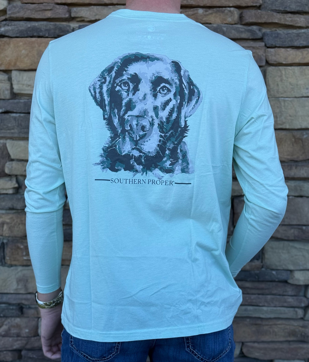 Southern Proper Lab Light Green Long Sleeve Tee