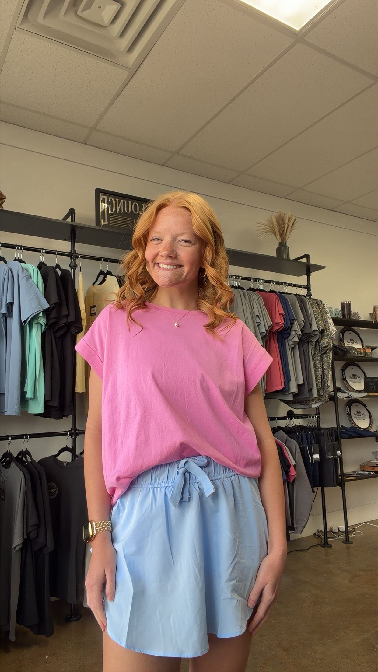 Zenana pink top