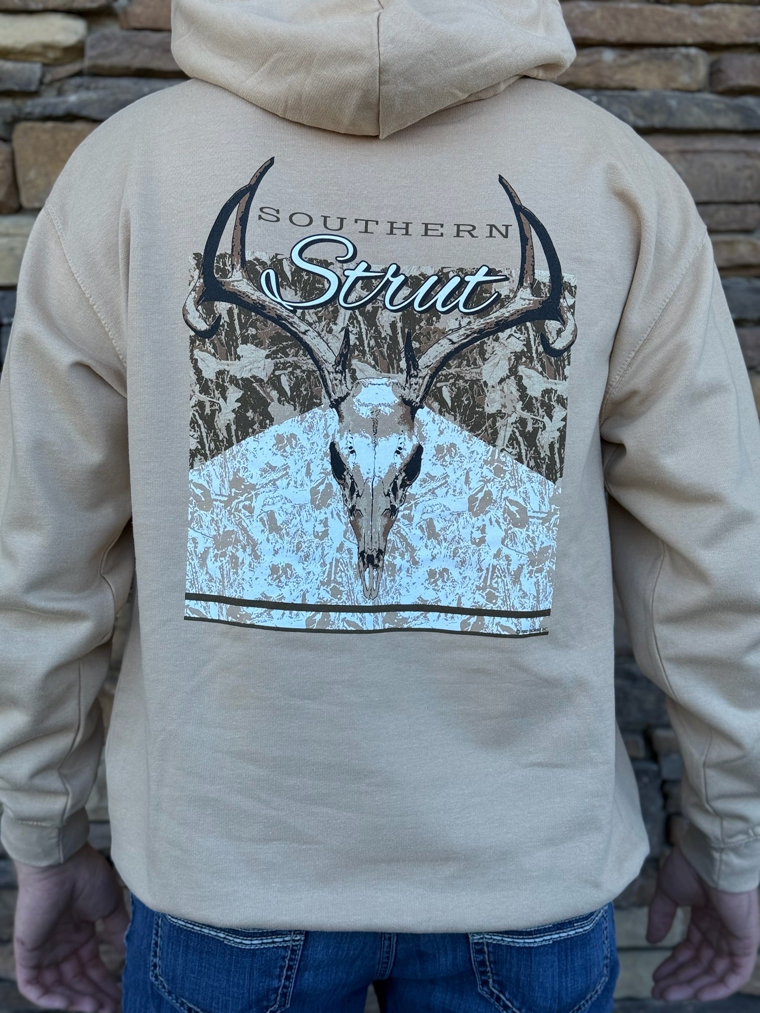 Southern Strut deer skull hoodie