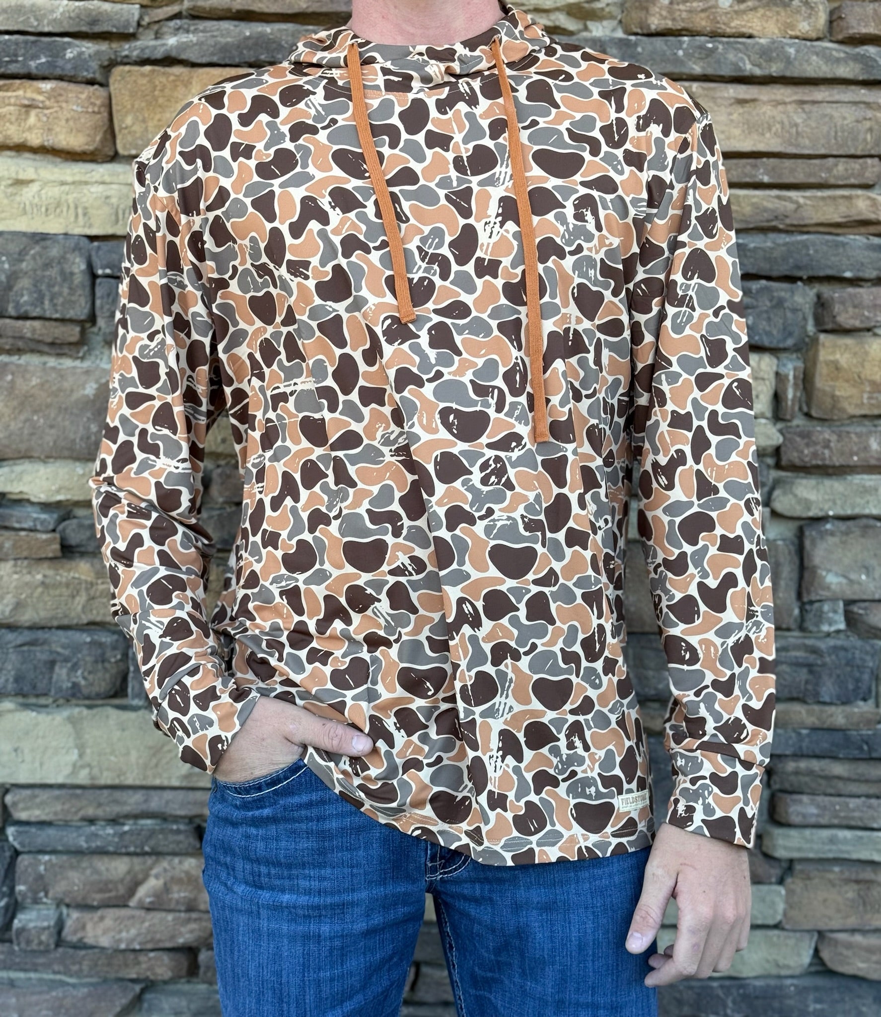 Fieldstone woodlands camo lightweight hoodie