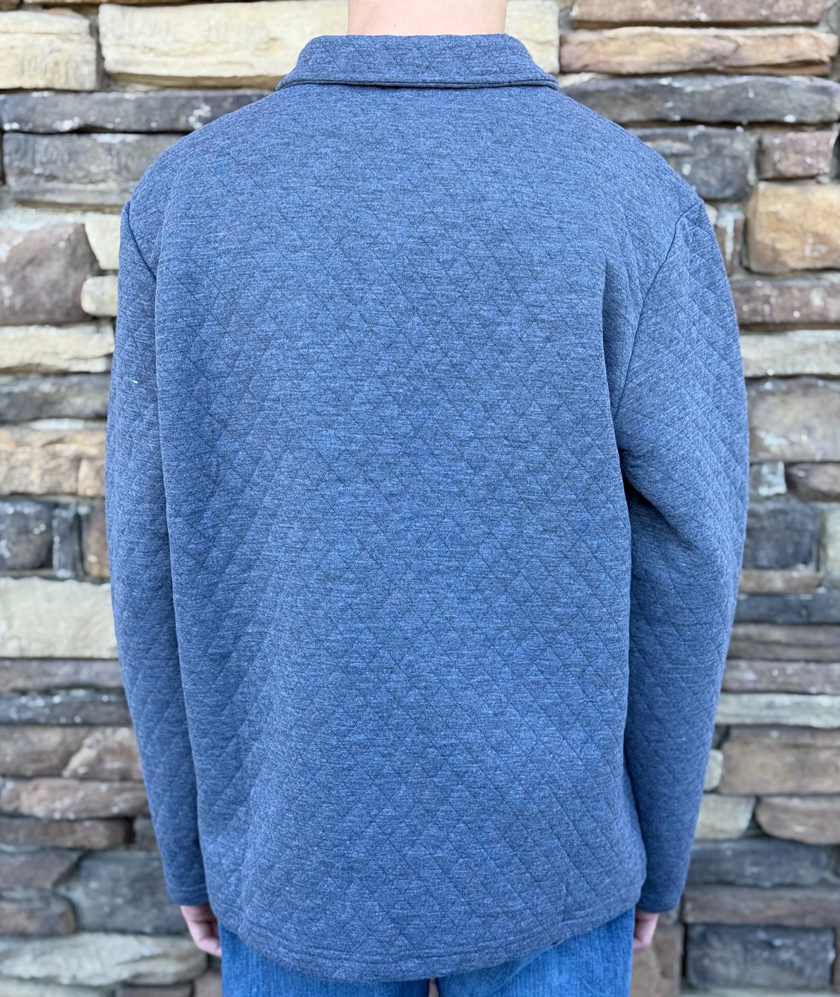 Fieldstone Quilted Pullover Grey