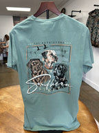 Southern Strut green lab trio tee