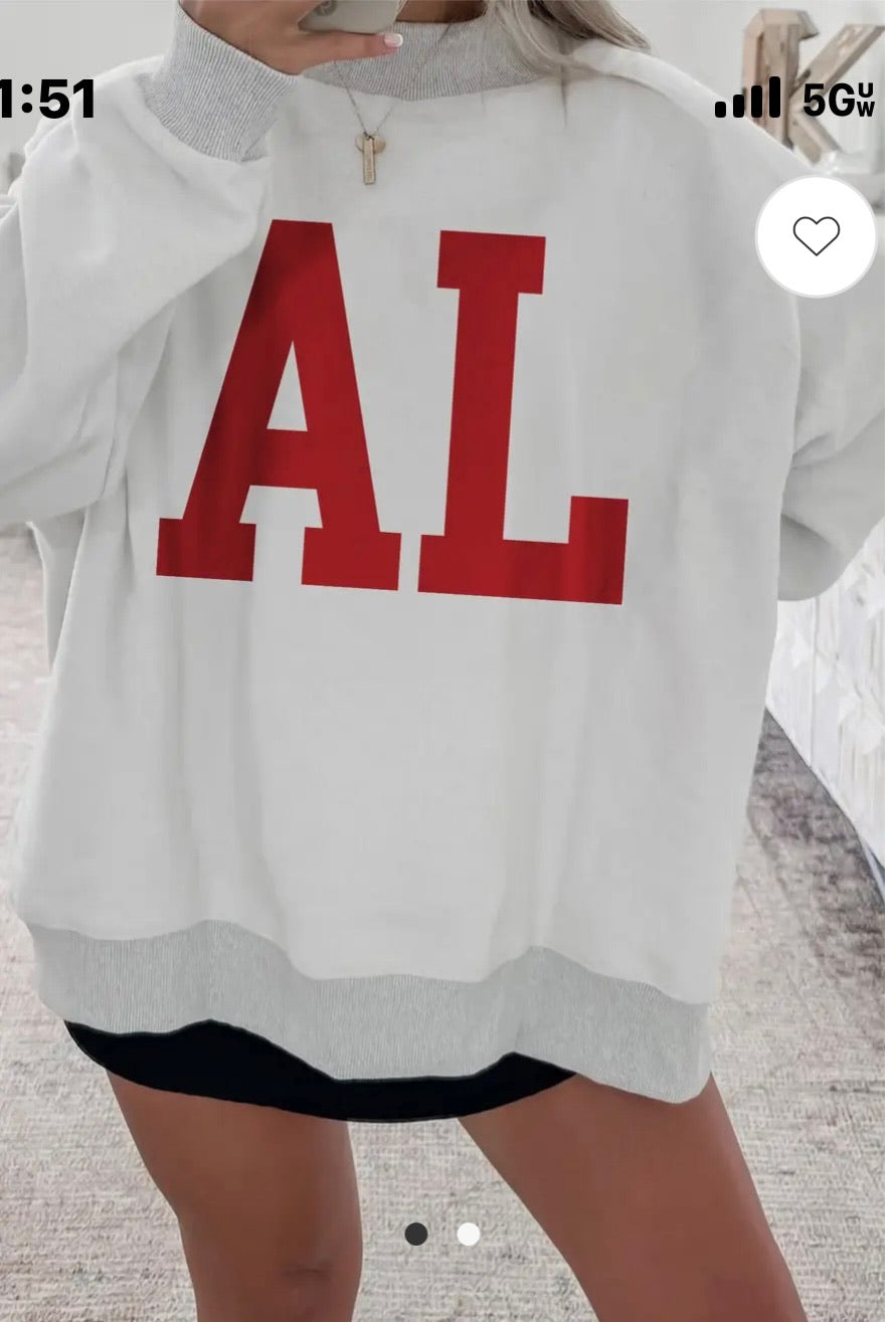 Alabama reversible mock neck sweatshirt