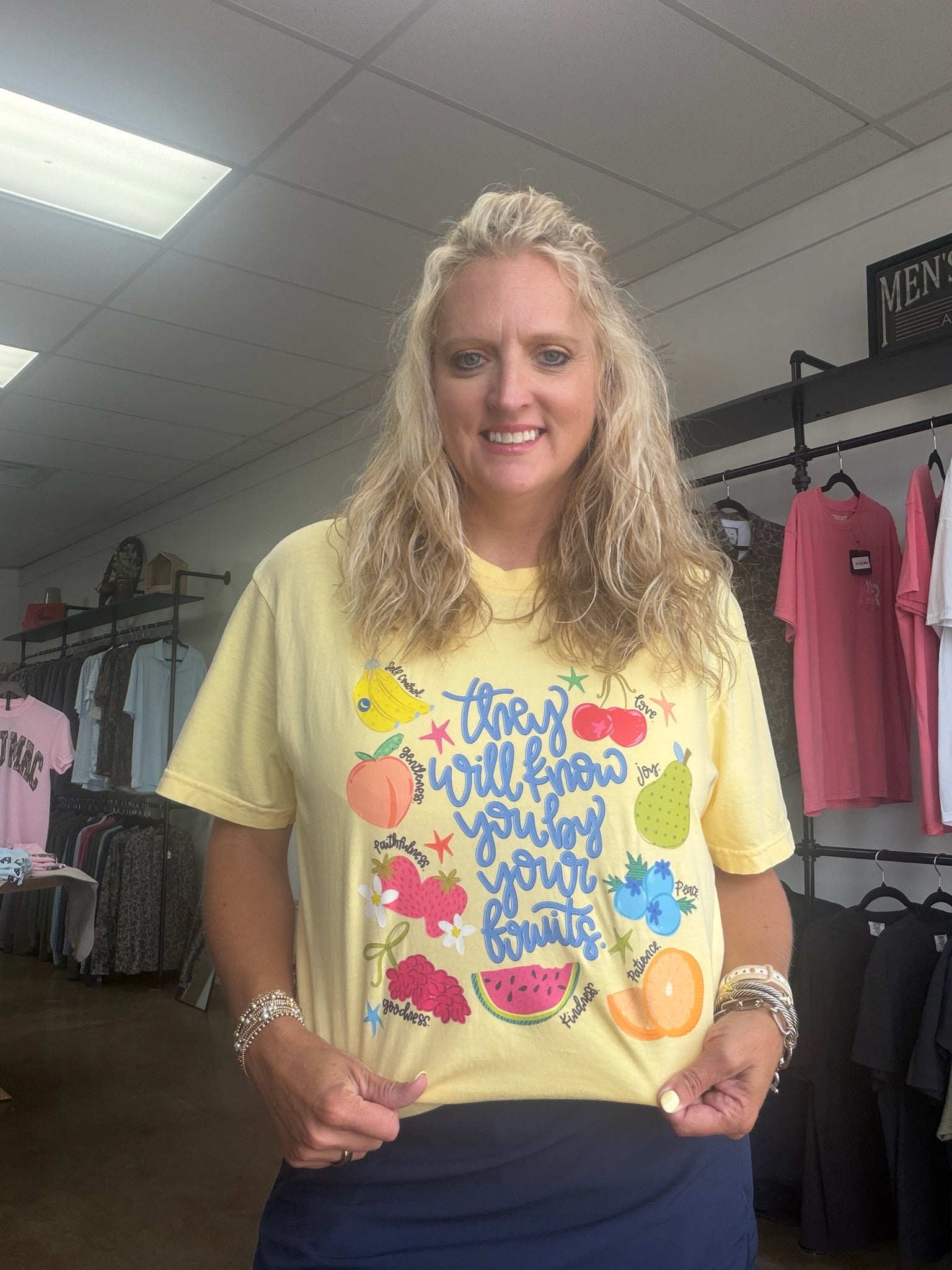 Fruits yellow comfort color tee