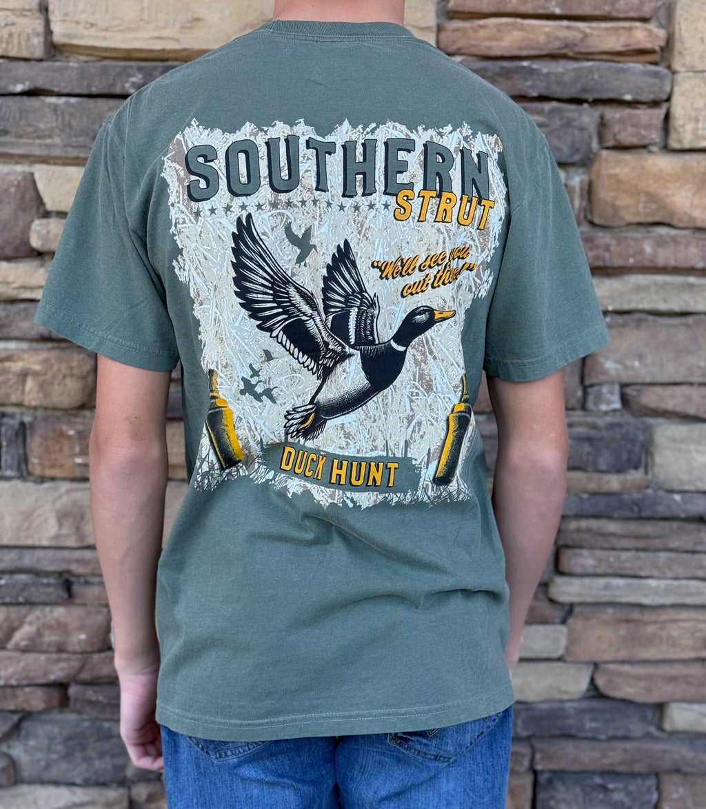 Southern Strut duck hunt label tee