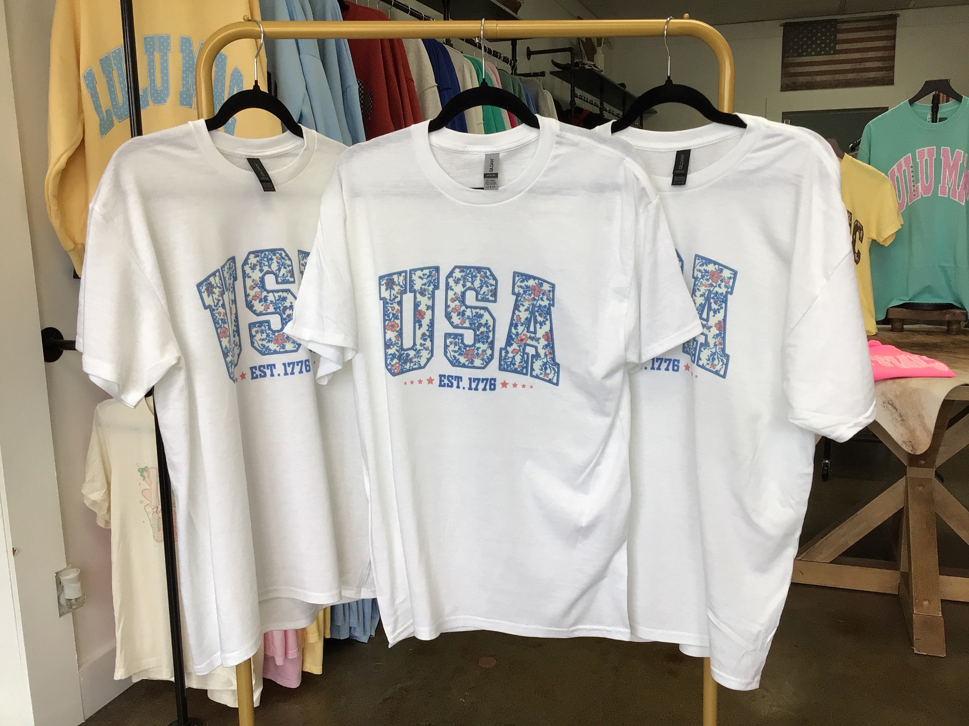 White USA 1776 T-shirt