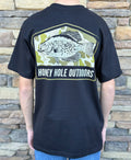 Honey hole camo crappie black tee