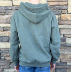 Honey Hole heather military green hoodie