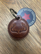 Sugar house Leather Antlers Keychain