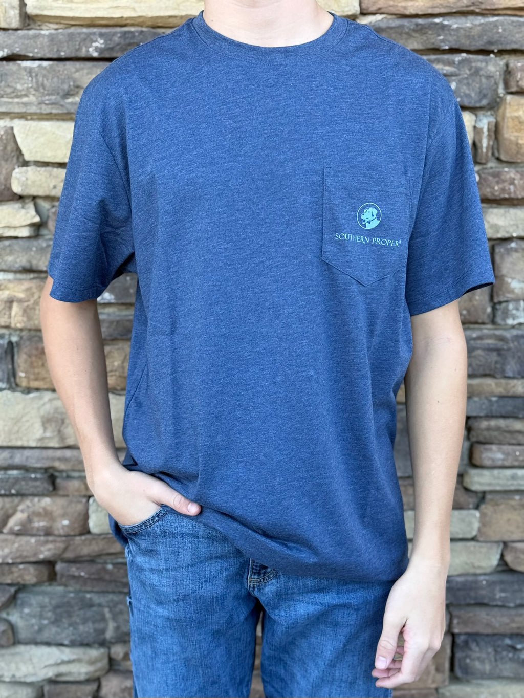 Southern Proper Navy Logo Tee