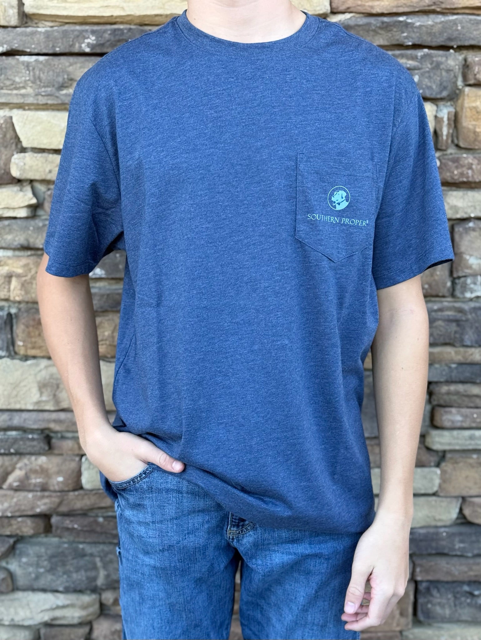 Southern Proper Navy Logo Tee
