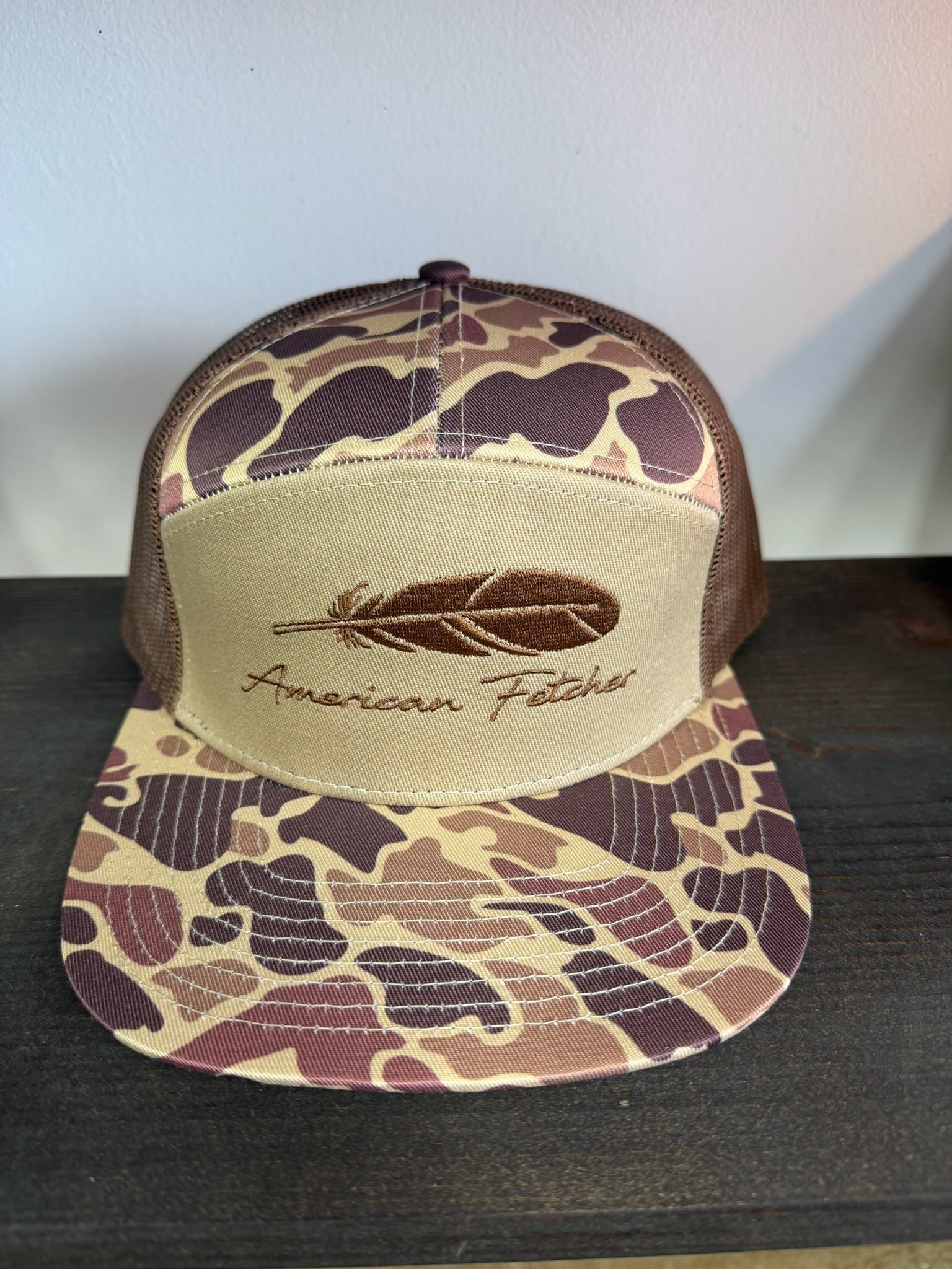 American Fetcher feather duck camo hat