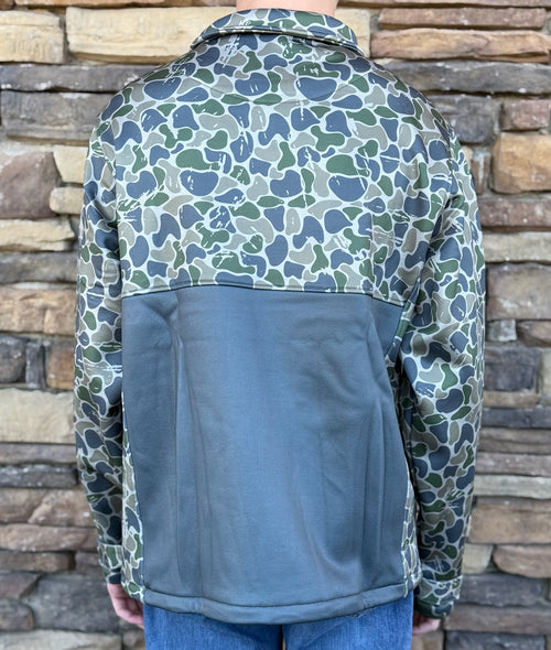 Backwoods camo quarter zip