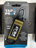 Tap to Pray Tan Carabiner Keychain