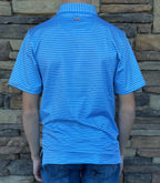 Fieldstone carlisle blue striped polo