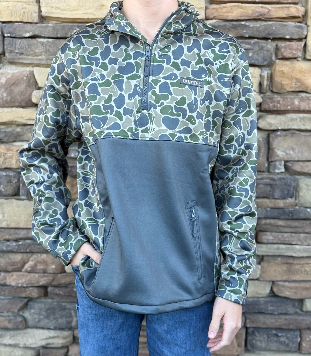 Backwoods camo quarter zip
