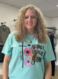 Grace Upon Grace comfort color mint green tee