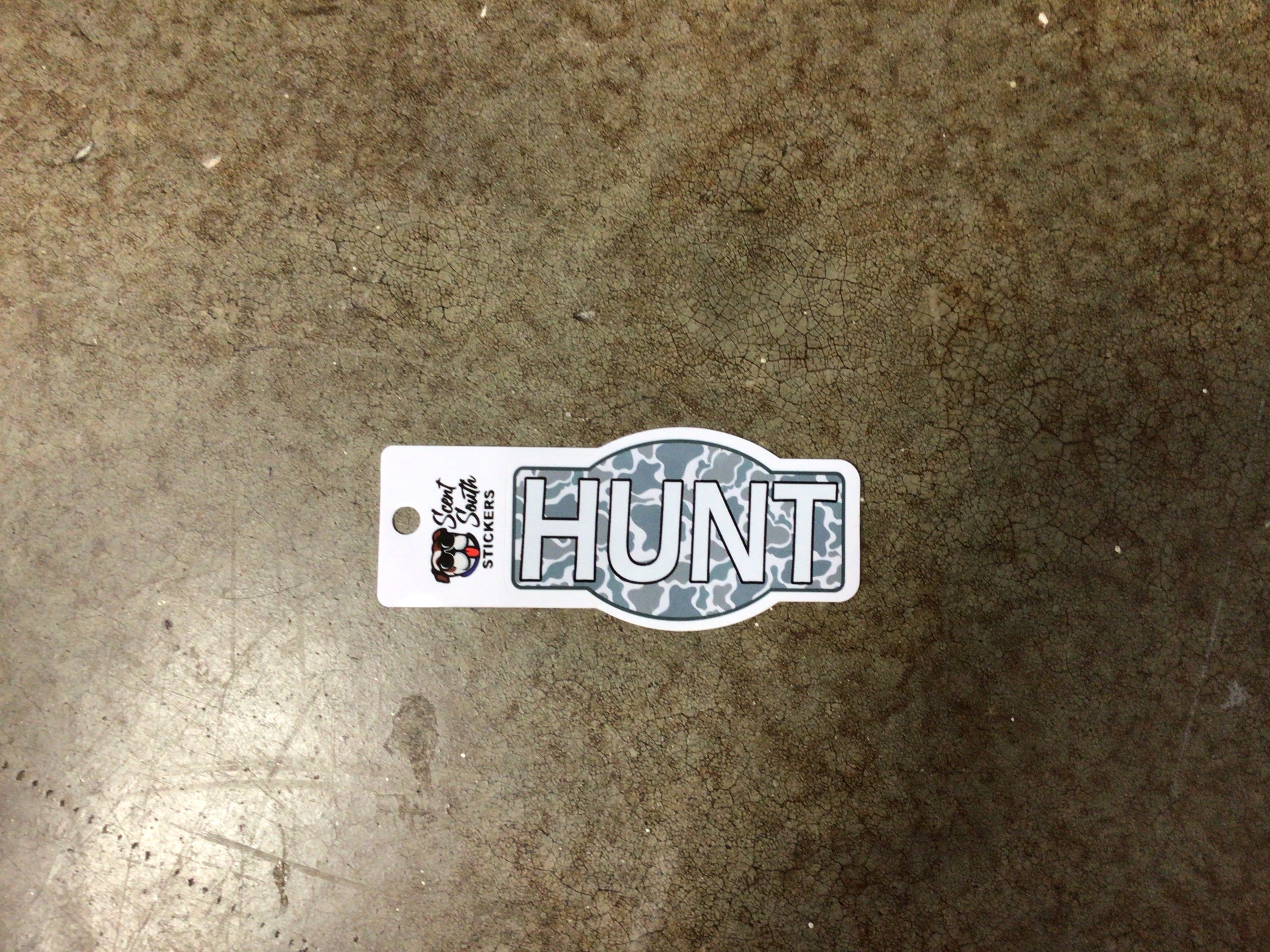 Scent South Camo Hunt Sticker