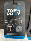 Tap to Pray Black Cross Keychain